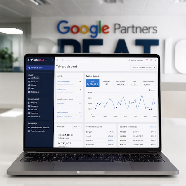 Interface d'une boutique PrestaShop personnalis&eacute;e