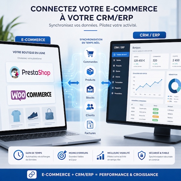 Connexion e-commerce à un ERP et un CRM