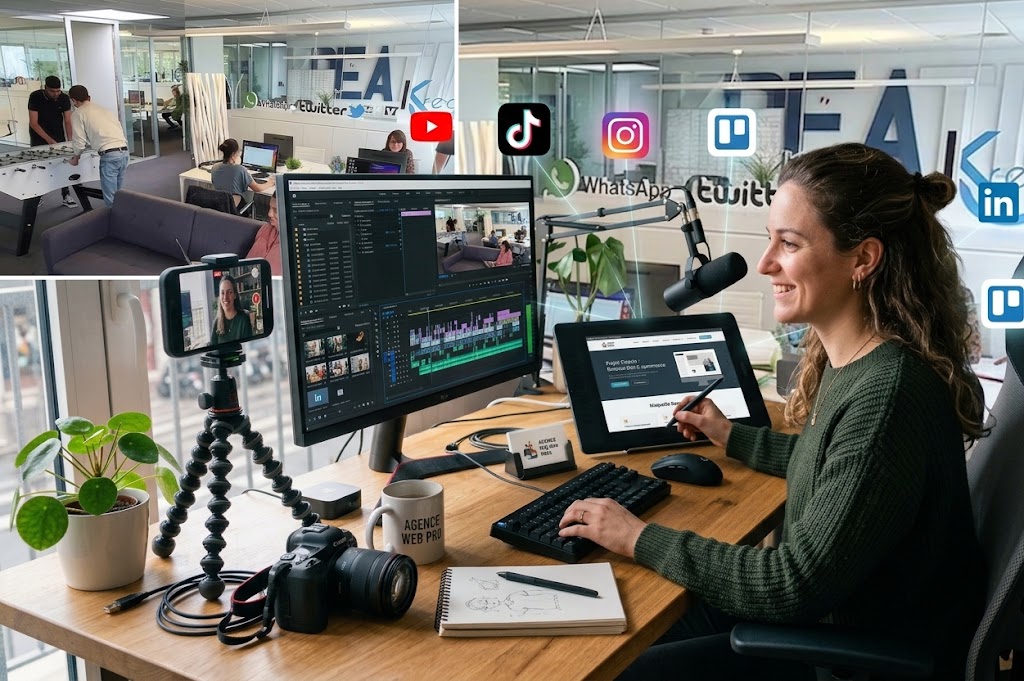 Gestion professionnelle des r&eacute;seaux sociaux par KREATIC Belgique