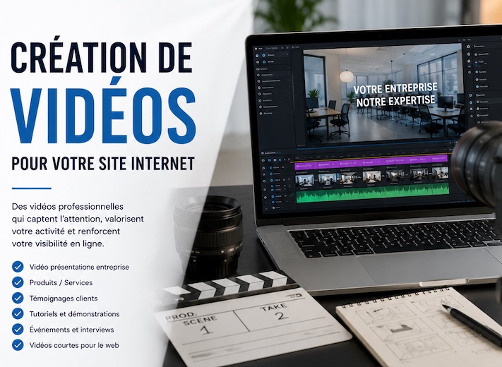 Vid&eacute;o professionnelle int&eacute;gr&eacute;e &agrave; un site internet