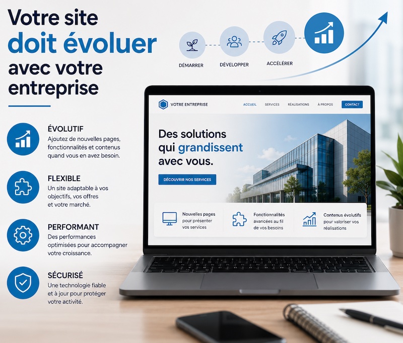 Site internet vitrine &eacute;volutif cr&eacute;&eacute; par KREATIC