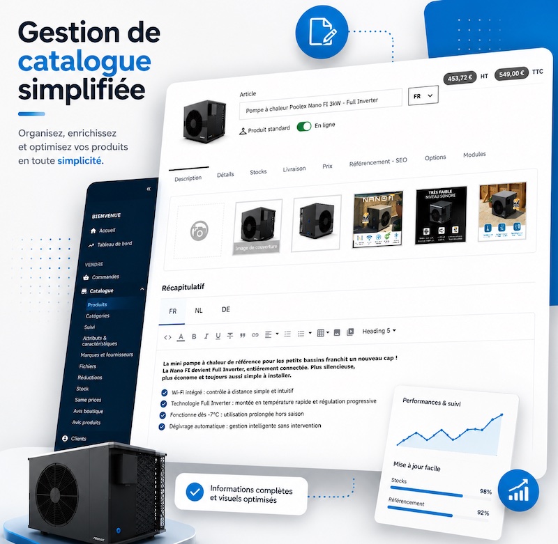 Site internet catalogue &eacute;volutif