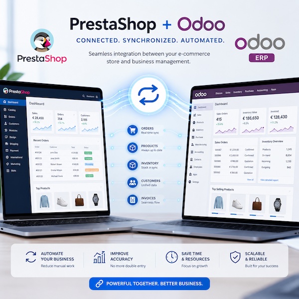 Centralisation des commandes PrestaShop dans Odoo