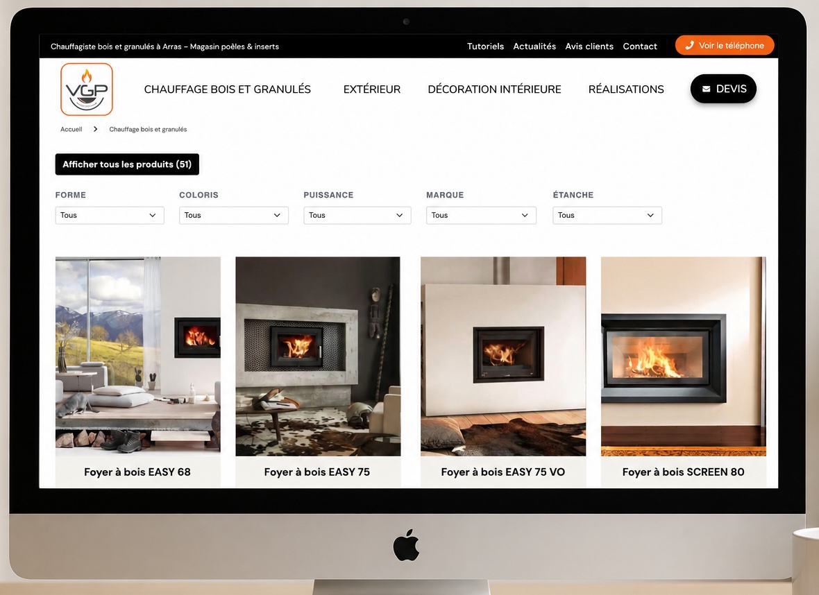 Navigation dans un catalogue de produits en ligne